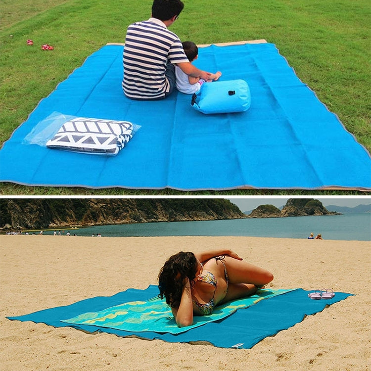 Sand Free Mat Lightweight Foldable Outdoor Picnic Mattress Camping Cushion Beach Mat, Size: 2x2m(Blue) by bashfashion