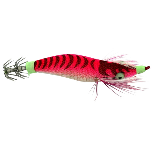 HENGJIA 5# 8cm Plastic Hard Baits Squid Fishing Lures Decoy Wood Shrimp Baits(Magenta) by HENGJIA