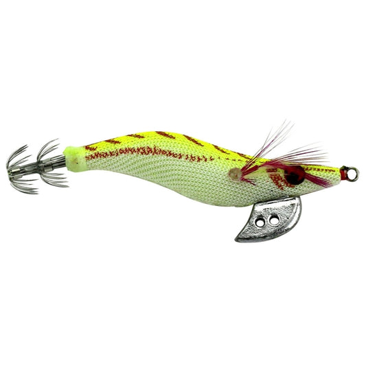HENGJIA 3# 8cm Plastic Hard Baits Squid Fishing Lures Decoy Wood Shrimp Baits(Yellow) by HENGJIA
