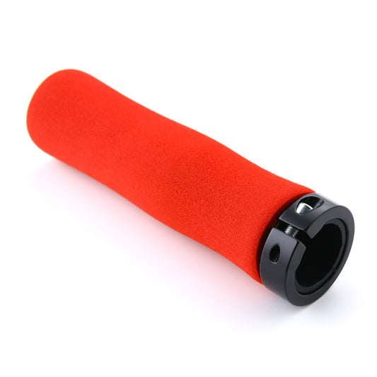 1 Pair AG28 Alloy Lock-Rings + Sponge Bicycle Handlebar Grip (Red) by bashfashion