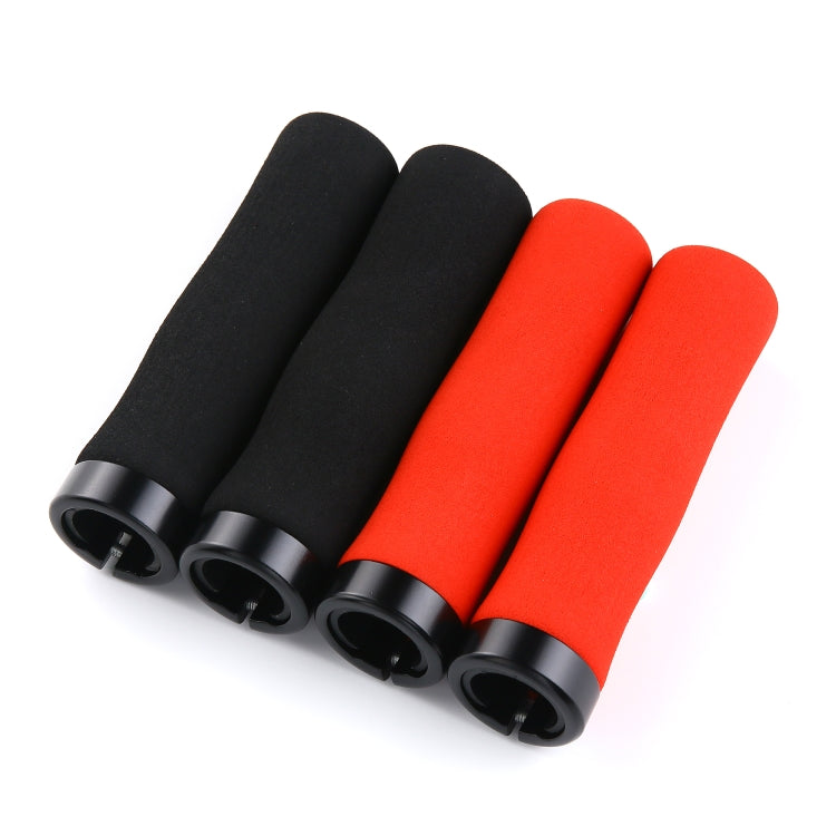1 Pair AG28 Alloy Lock-Rings + Sponge Bicycle Handlebar Grip (Red) by bashfashion