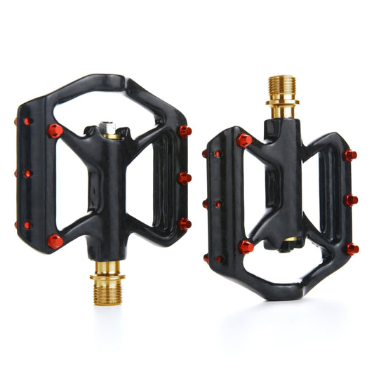 1 Pair B251C Road Bike Carbon Fiber + Titanium Axle Pedals (Black) by bashfashion