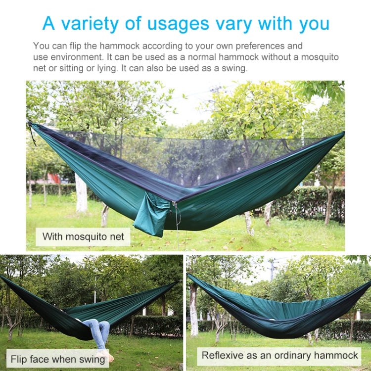 Portable Outdoor Parachute Hammock with Mosquito Nets (Green) by bashfashion
