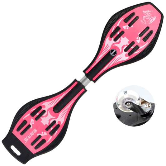 Fashion Vulcan Pattern Two-wheeled Skateboard Luminous Flash Wheel Vitality Board(Pink) by bashfashion