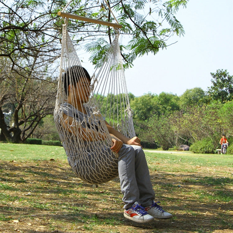 Aotu AT6732 Outdoor Cotton Rope Net Swing Frame Hanging Chair Hammock, Size: 130x90cm by AOTU