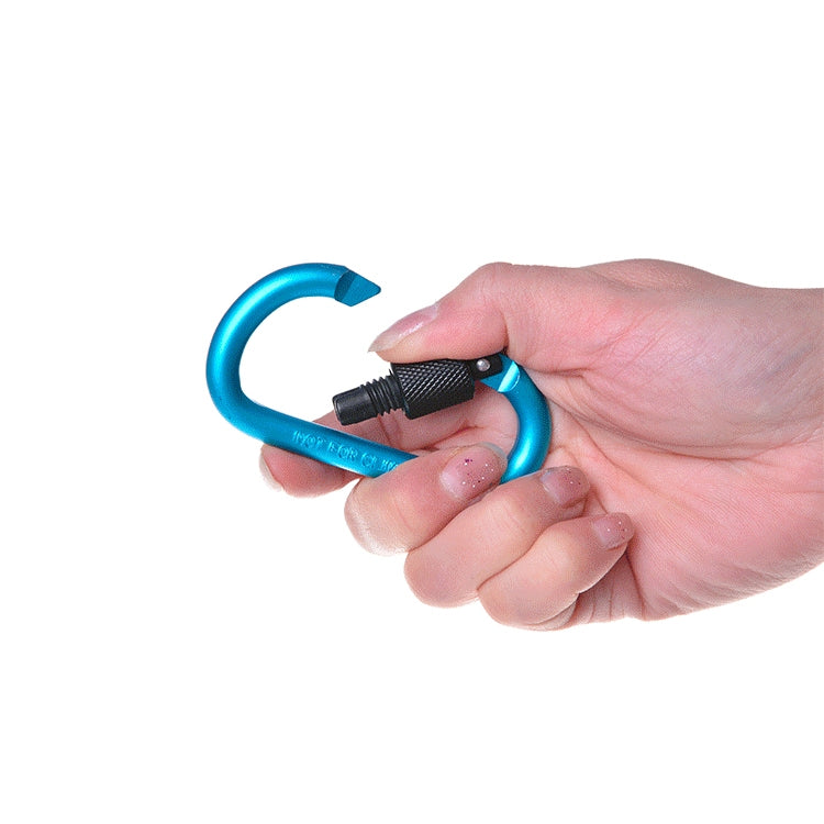 2 PCS D Shape Multi-function Outdoor Aluminium Alloy Mountaineering Buckle Lock, Random Color Delivery by bashfashion