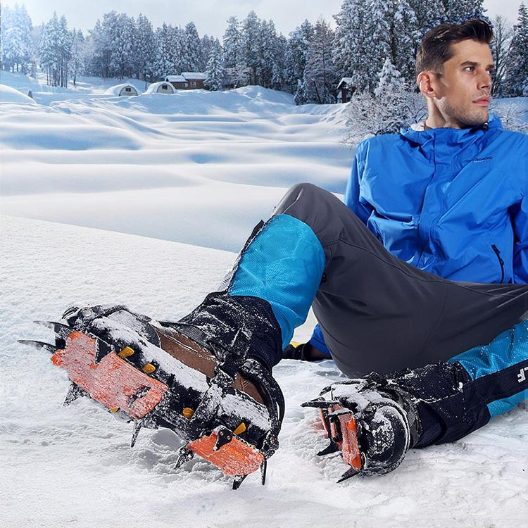 Aotu AT8701 One Pair 10 Teeth Anti-Slip Ice Gripper Snow Climbing Shoes Covers(Yellow) by AOTU