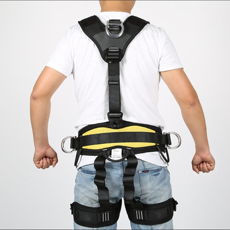 XINDA XDA9516 Outdoor Rock Climbing Polyester High-strength Wire Adjustable Downhill Whole Body Safety Belt by XINDA