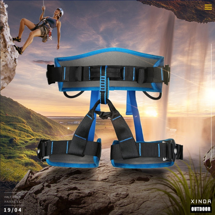 XINDA XDA9516 Outdoor Rock Climbing Polyester High-strength Wire Adjustable Downhill Whole Body Safety Belt(Blue) by XINDA