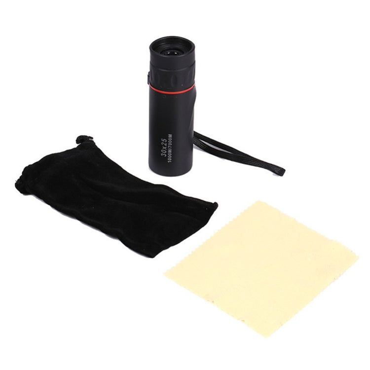 30x25 Mini Portable Optical Monocular Telescope (Black) by bashfashion