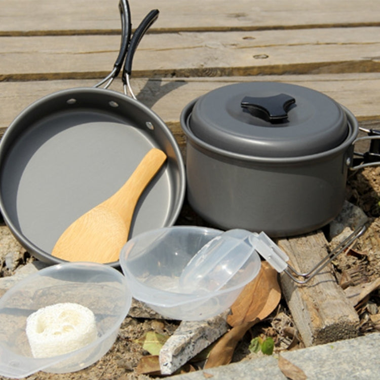 DS-500 Outdoor Camping Ultra Light Weight 15 Piece Cookware Stackable Set for 4-5 People, Size: Large by bashfashion