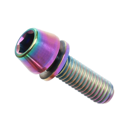 TOSEEK Bicycle Handlebar Stem Screw Titanium Alloy M5x16mm Mountain Bike Fixed Gear Handlebar Stem Screw with Gasket (Colour) by TOSEEK