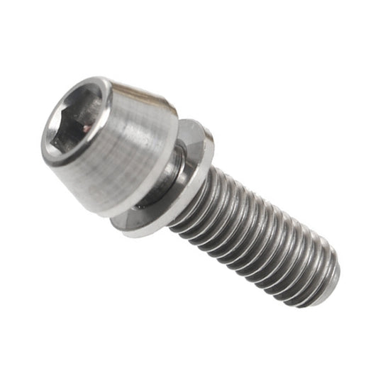 TOSEEK Bicycle Handlebar Stem Screw Titanium Alloy M5x16mm Mountain Bike Fixed Gear Handlebar Stem Screw with Gasket (Titanium Color) by TOSEEK