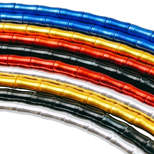 BIKERSAY Bicycle Fishbone Variable Speed Cable Tube Set Aluminum Alloy Bamboo Joint Line Pipes(Silver) by BIKERSAY