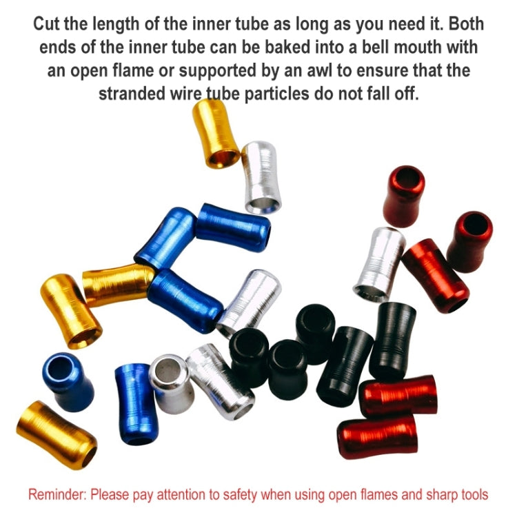 BIKERSAY Bicycle Fishbone Variable Speed Cable Tube Set Aluminum Alloy Bamboo Joint Wire Tube(Green) by BIKERSAY