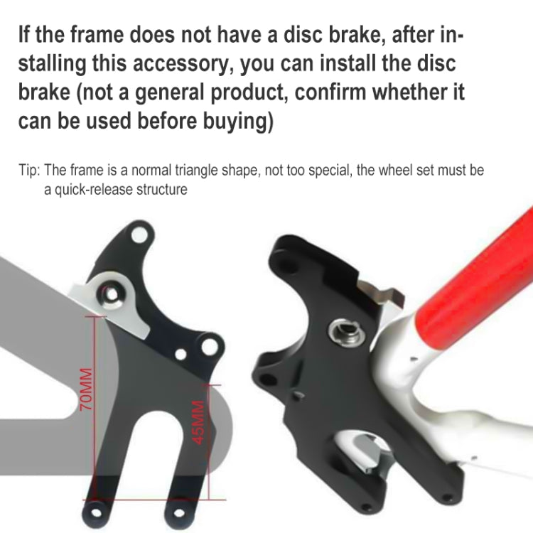 BIKERSAY BL001 Road Bike Disc Brake Adapter(Black) by BIKERSAY