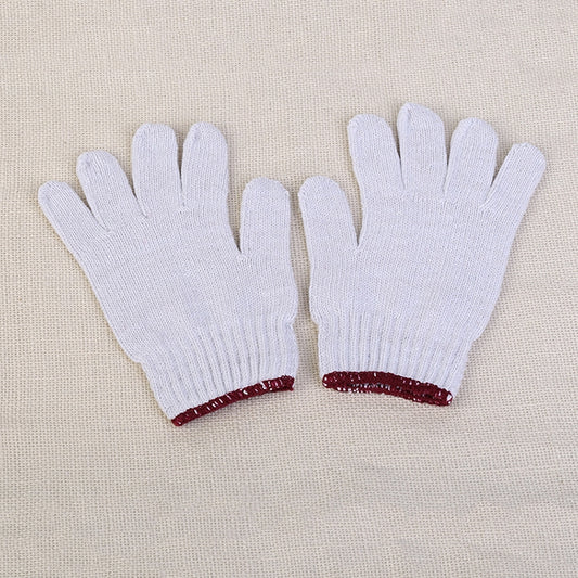 12 Pairs Labor Supplies Breathable Wear-Resistant Protection Cotton Yarn Gloves by bashfashion