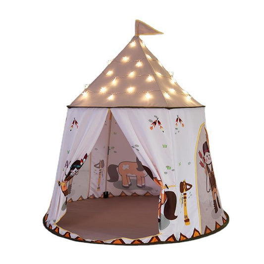 Indian Castle Children Indoor Outdoor Tent Mongolian Yurt Toy House with Base Cloth by bashfashion