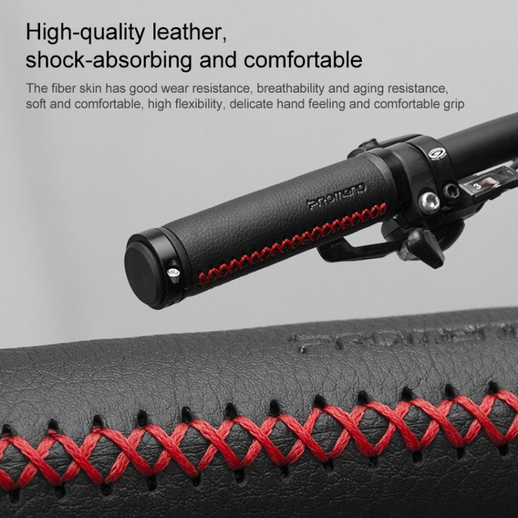 PROMEND GR-501 1 Pair Microfiber Leather Mountain Bicycle Grips Cover(Black Red) by PROMEND
