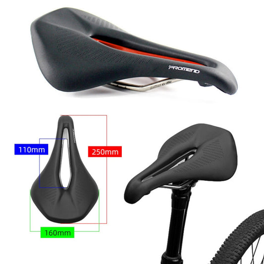 PROMEND SD-576 Nylon Fiber Triathlon Bicycle Saddle (Black Red) by PROMEND