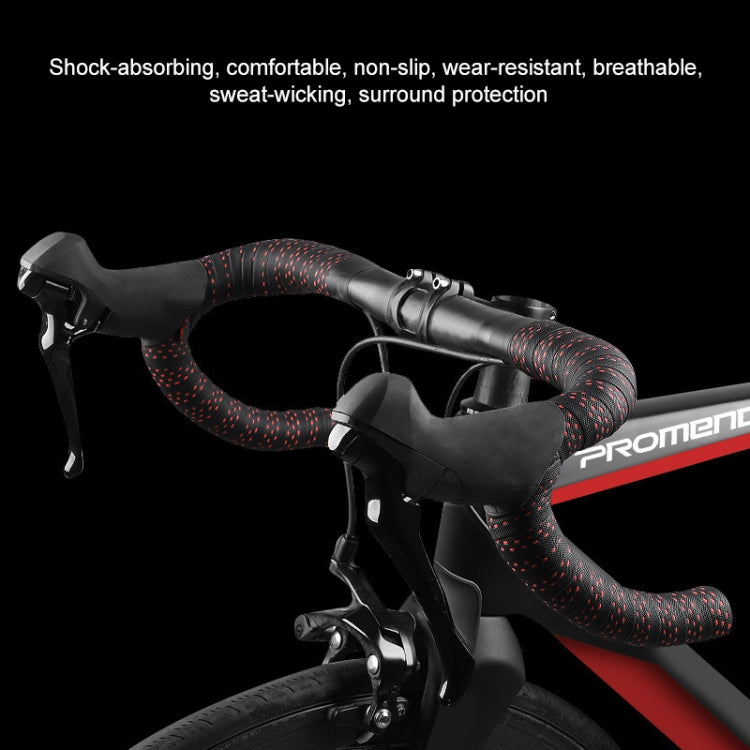 PROMEND GR-082 1 Pair Two-color Antiskid Bicycle Grips Tape (Black Black) by PROMEND