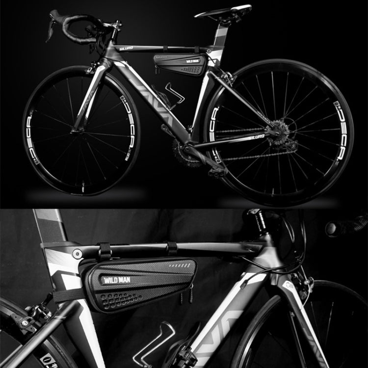 WILD MAN ES4 1.2L Hard Bicycle Bags Rainproof Road Bicycle Frame Bag Triangle Bag by WILD MAN