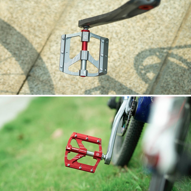 PROMEND PD-M88 1 Pair Mountain Bicycle Aluminum Alloy 3-Bearings Pedals (Titanium Color) by PROMEND