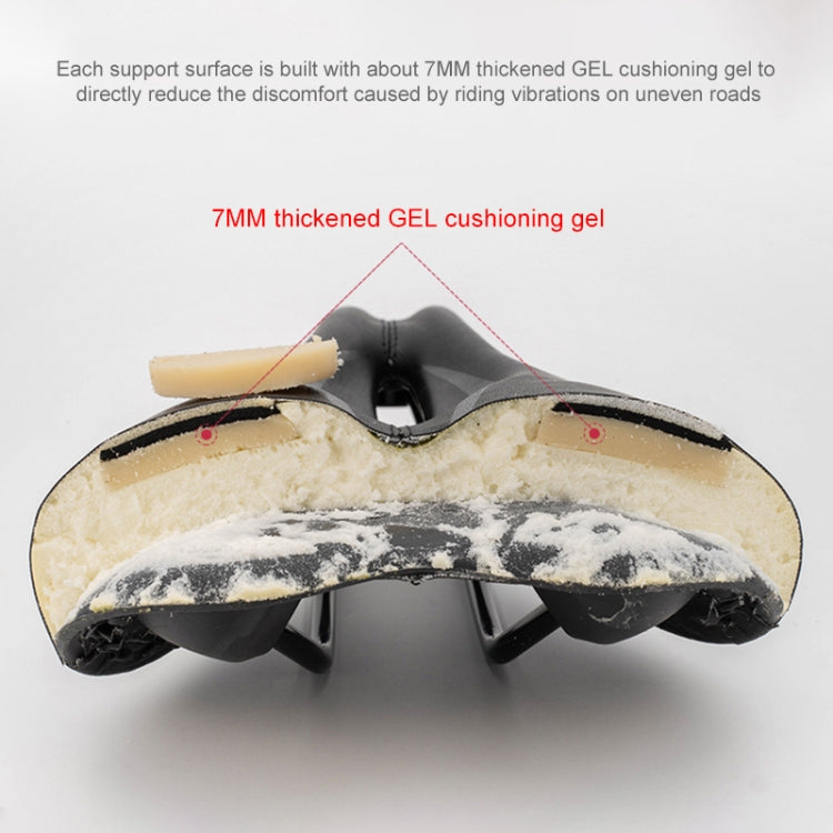 PROMEND SD-567 Hollow Breathable Silicone Racing Bicycle Saddle(Black Red) by PROMEND