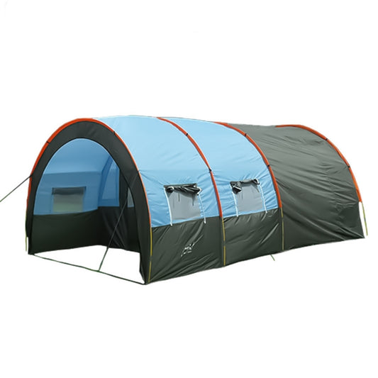 KLM-3017 Ultralarge 5-8 Person Double Layer Waterproof Group Camping Tunnel Tent by bashfashion