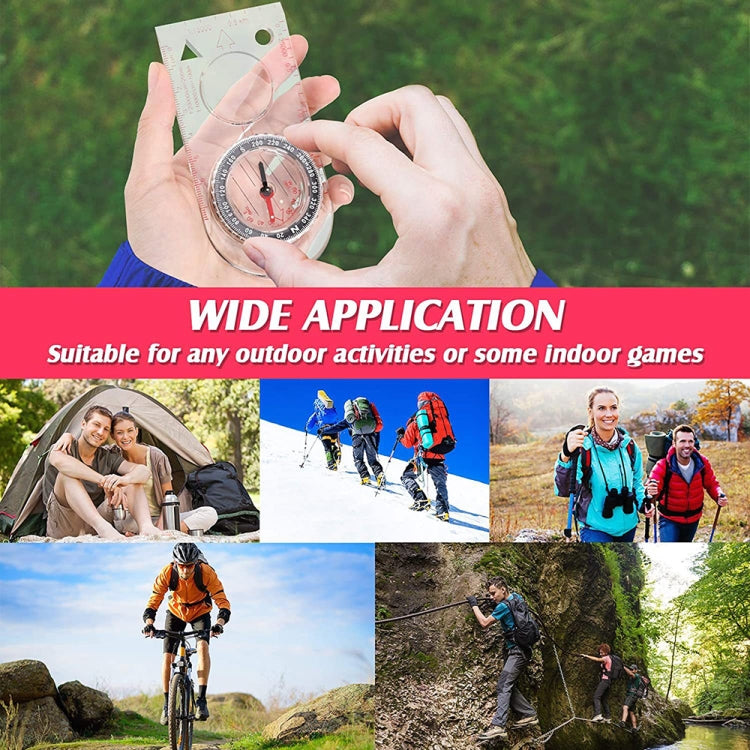 Nisa SD482 Outdoor Compass Map Scale with Magnifying Glass Multifunction by bashfashion