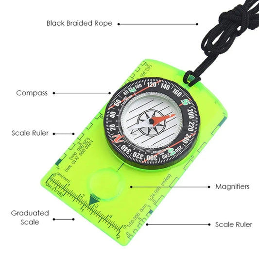 DC361 Outdoor Multifunctional Compass Map Scale by bashfashion