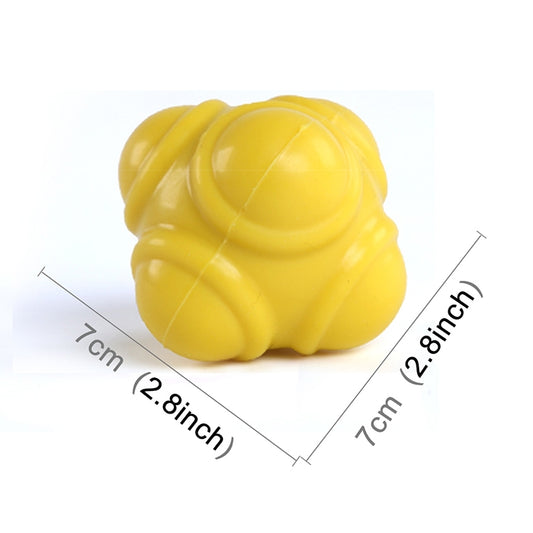 Hexagonal Reaction Ball Quickness and Agility Training Ball, Training Hand and Eye Coordination(Yellow) by bashfashion