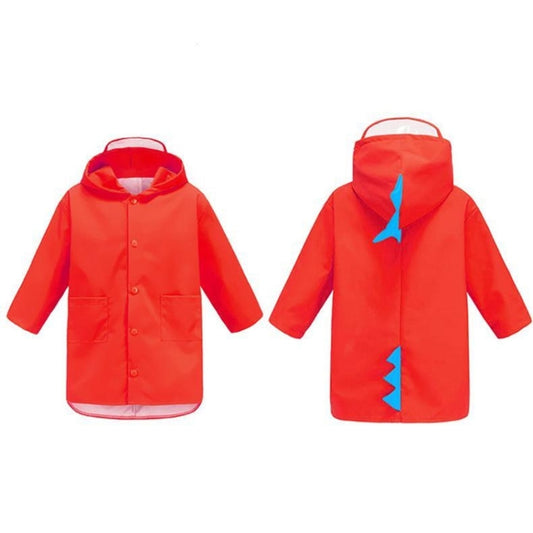 Cartoon Dinosaur Children Fashion Raincoat Size: S(Red) by bashfashion