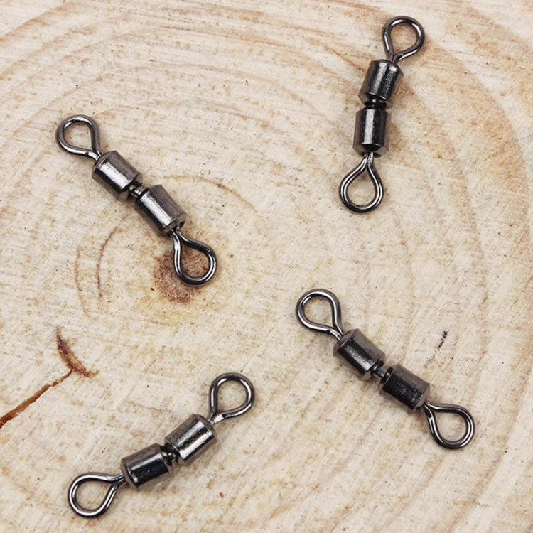 100 PCS 8 Word Shape Fishing Rolling Swivels Dual Rings Connector by bashfashion