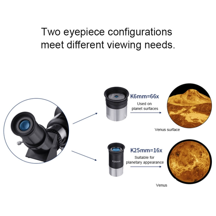 WR852-3 16x/66x70 High Definition High Times Astronomical Telescope with Tripod & Phone Fixing Clip & Moon Filter(Dark Blue) by bashfashion