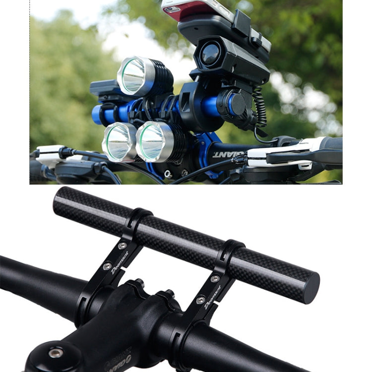 HLD-208 Mountainous Bicycle Carbon Fiber Handlebar Extension Frame Flashlight Bracket (Black) by bashfashion