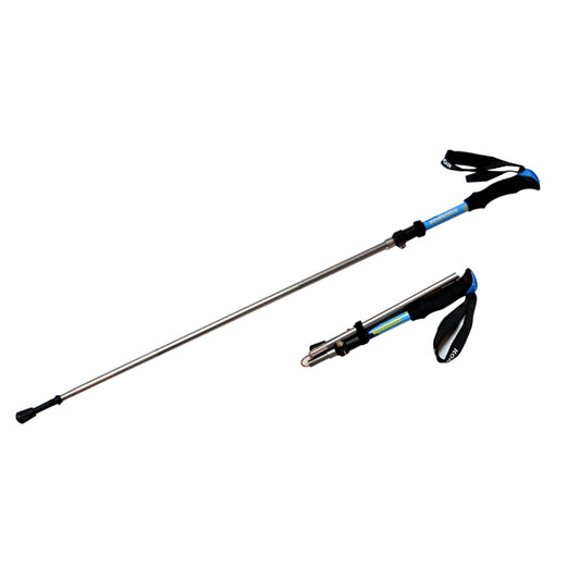 125cm Adjustable Portable Outdoor Aluminum Alloy Trekking Poles Stick(Blue) by bashfashion