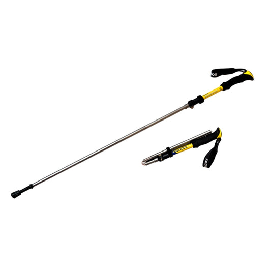 125cm Adjustable Portable Outdoor Aluminum Alloy Trekking Poles Stick(Yellow) by bashfashion