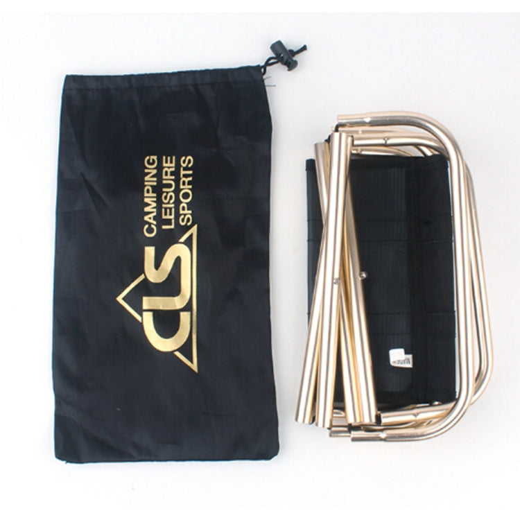 CLS Outdoor Portable Aluminum Alloy Fishing Barbecue Folding Stool, Size: 24.8*22.5*27cm(Black) by bashfashion