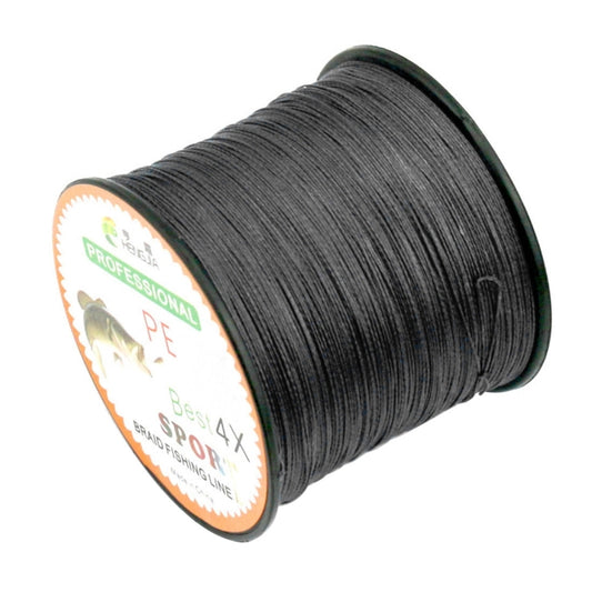 HENGJIA 6.0# 0.40mm 60LB 27.2kg Tension 500m Extra Strong 4 Shares Braid PE Fishing Line Kite Line(Black) by HENGJIA