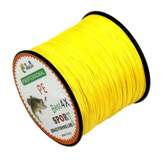 HENGJIA 4.0# 0.34mm 45LB 18.1kg Tension 500m Extra Strong 4 Shares Braid PE Fishing Line Kite Line(Yellow) by HENGJIA