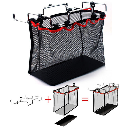 Outdoor Picnic Camping Foldable Mesh Basket Metal Bracket Cookware Holder Organizer Rack by bashfashion