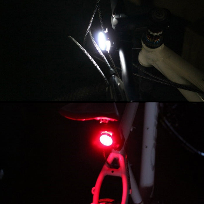 2 PCS HJ-03050LM COB Lamp Bead USB Charging Four-speed Dimming Waterproof Bicycle Headlight + Taillight Set by bashfashion