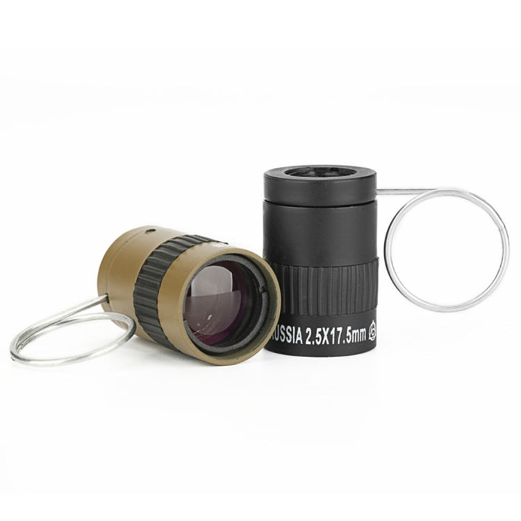 2.5x17.5mm Mini Pocket Miniature Telescope with Finger Buckle (Gold) by bashfashion