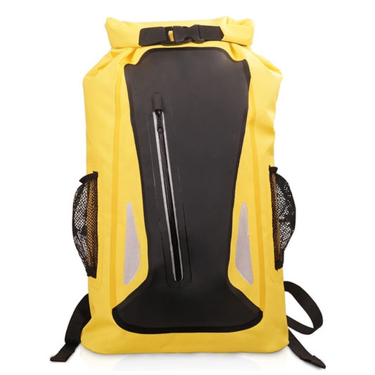 Outdoor Waterproof Dry Dual Shoulder Strap Bag Dry Sack PVC Barrel Bag, Capacity: 25L (Yellow) by bashfashion