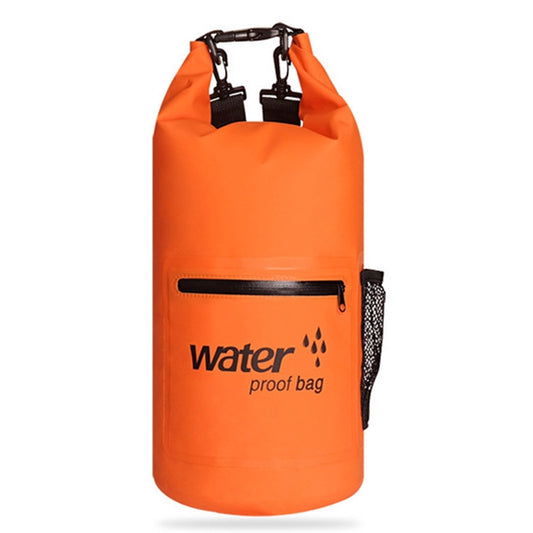 Outdoor Waterproof Dry Dual Shoulder Strap Bag Dry Sack PVC Barrel Bag, Capacity: 10L(Orange) by bashfashion