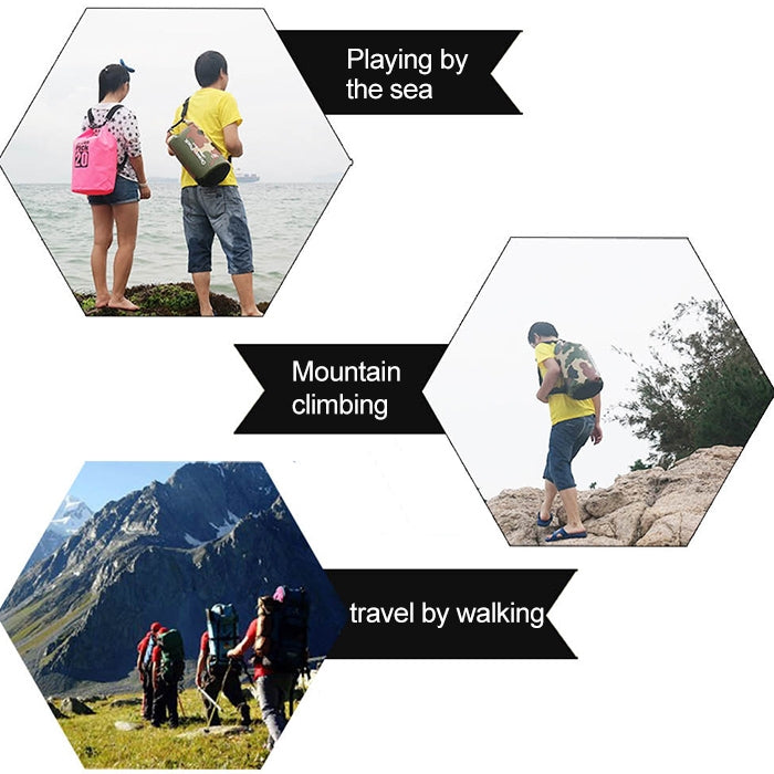 Outdoor Waterproof Single Shoulder Bag Dry Sack PVC Barrel Bag, Capacity: 5L (Sky Blue) by bashfashion