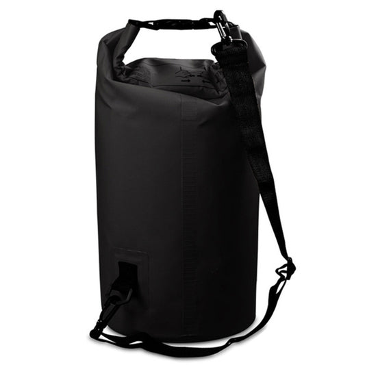 Outdoor Waterproof Single Shoulder Bag Dry Sack PVC Barrel Bag, Capacity: 10L (Black) by bashfashion