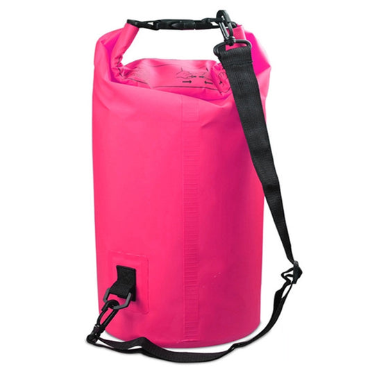 Outdoor Waterproof Double Shoulder Bag Dry Sack PVC Barrel Bag, Capacity: 20L (Pink) by bashfashion
