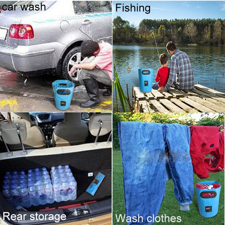 Outdoor Portable Folding Sink PVC Collapsible Bucket, Capacity: 15L (Sky Blue) by bashfashion